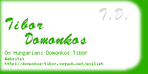 tibor domonkos business card